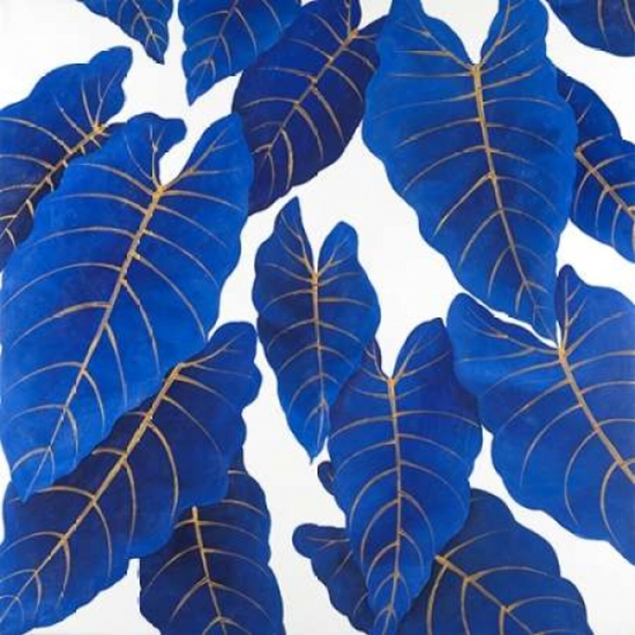 Tropical Abstract Blue Leaves Poster Print by Atelier B Art Studio - Item # VARPDXBEGFLO173